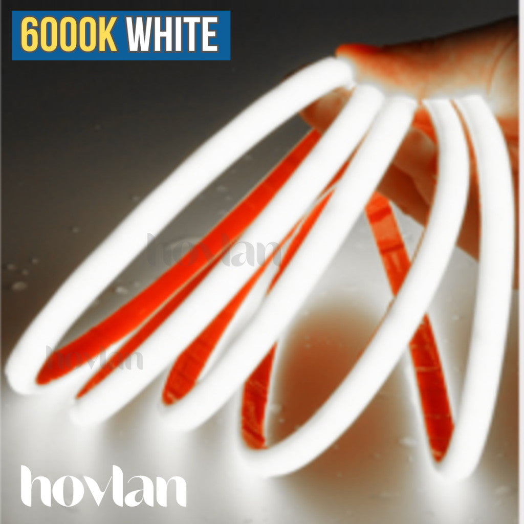 Led Strip COB DC 24V Hovlan Selang IP68 HVXC2415 Anti Air Silicone Waterproof High Lumens Terang 15w