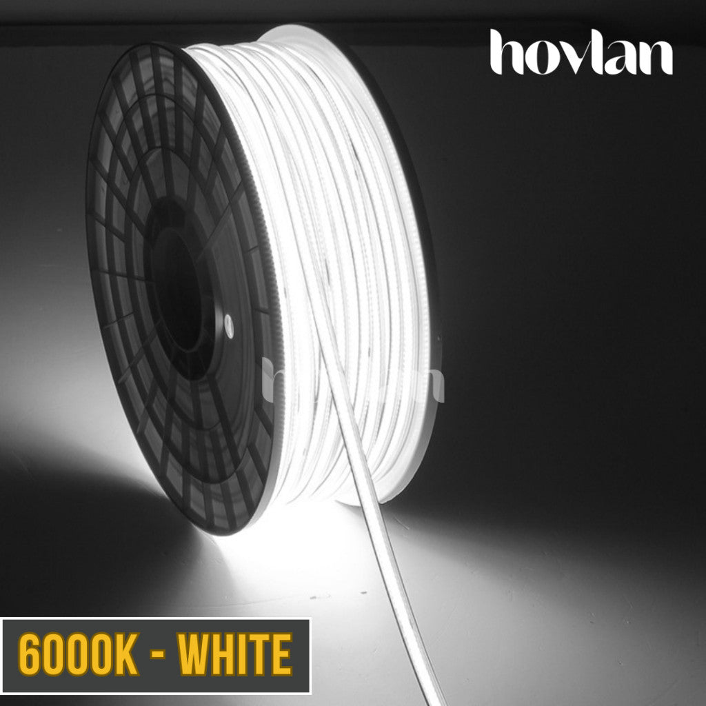 Led Strip Cob 220V AC HVXC2210A Selang Dotless Transparant Lampu Anti Air Waterproof Outdoor Tanpa Trafo