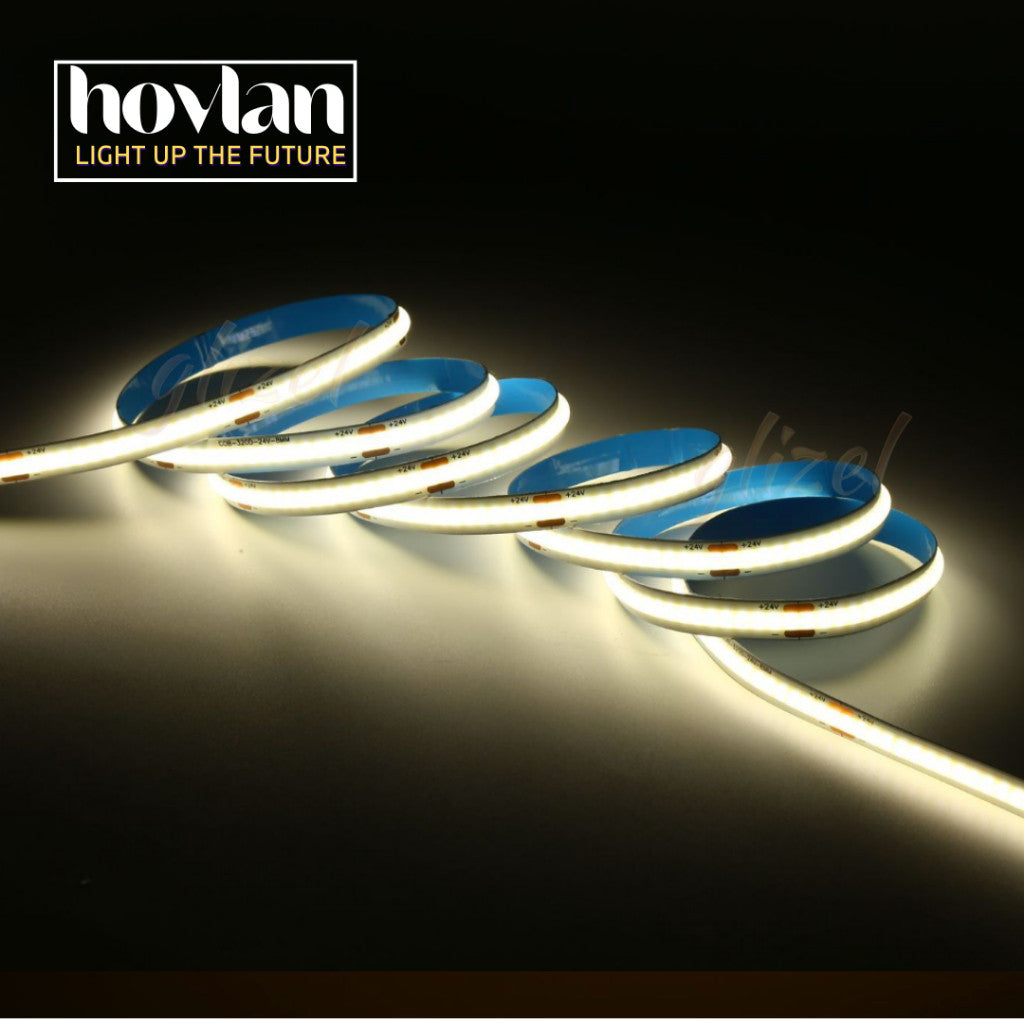 Lampu Strip Led Cob 24V Hovlan HVC2412 10 Meter Selang Pita Hias Flexible