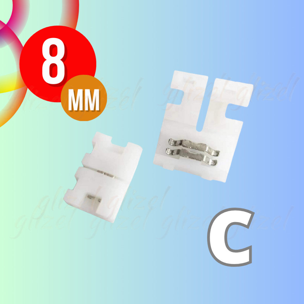 Konektor 2835 SMD 8 mm Hovlan HVKS8 Soket Sambungan Lampu Led Strip