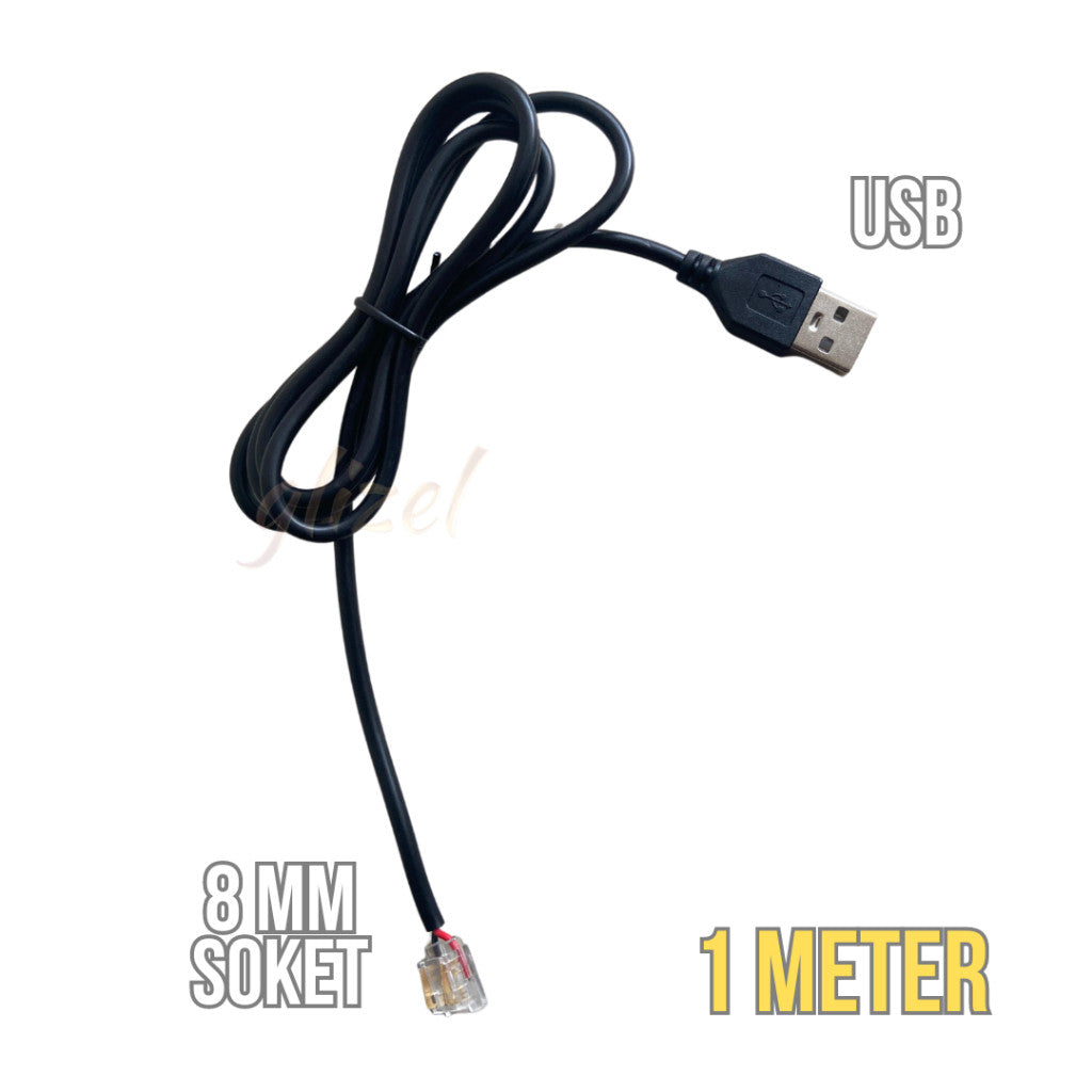 Kabel Usb Buntung Soket 8mm Dimmer Led Strip Switch On Off Tombol Saklar 5V