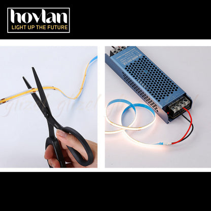 Lampu Strip Led Cob 24V Hovlan HVC2412 10 Meter Selang Pita Hias Flexible