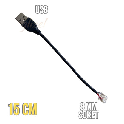 Kabel Usb Buntung Soket 8mm Dimmer Led Strip Switch On Off Tombol Saklar 5V