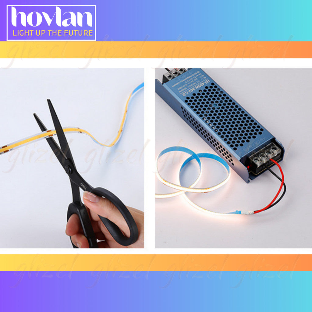Lampu Strip LED COB 12V Hovlan HVC1212 5 meter Selang Pita Fleksibel