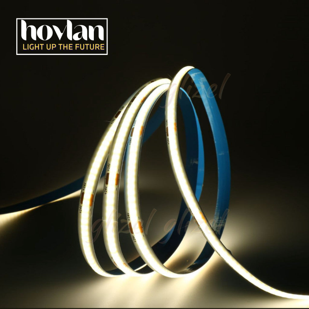 Lampu Strip Led Cob 24V Hovlan HVC2412 10 Meter Selang Pita Hias Flexible