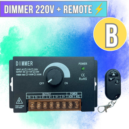 Dimmer Led Strip 220v AC DC Remote Alat Pengatur Redup Terang Lampu Neon Flex Selang