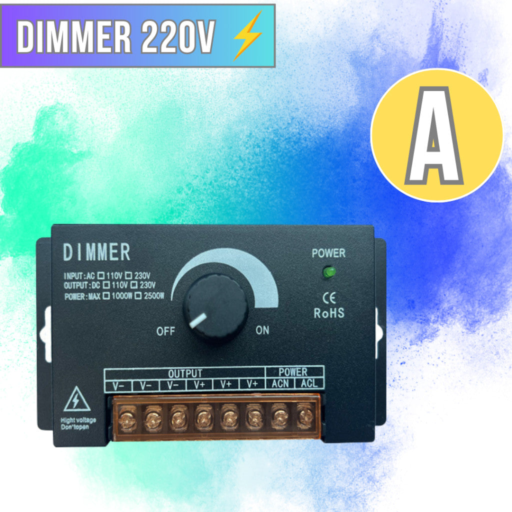 Dimmer Led Strip 220v AC DC Remote Alat Pengatur Redup Terang Lampu Neon Flex Selang