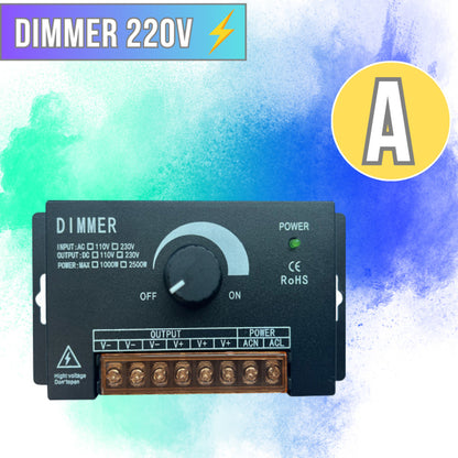 Dimmer Led Strip 220v AC DC Remote Alat Pengatur Redup Terang Lampu Neon Flex Selang