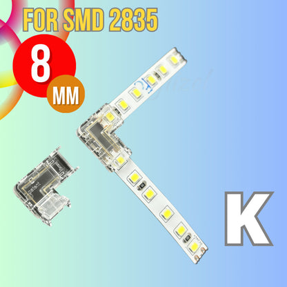 Konektor 2835 SMD 8 mm Hovlan HVKS8 Soket Sambungan Lampu Led Strip