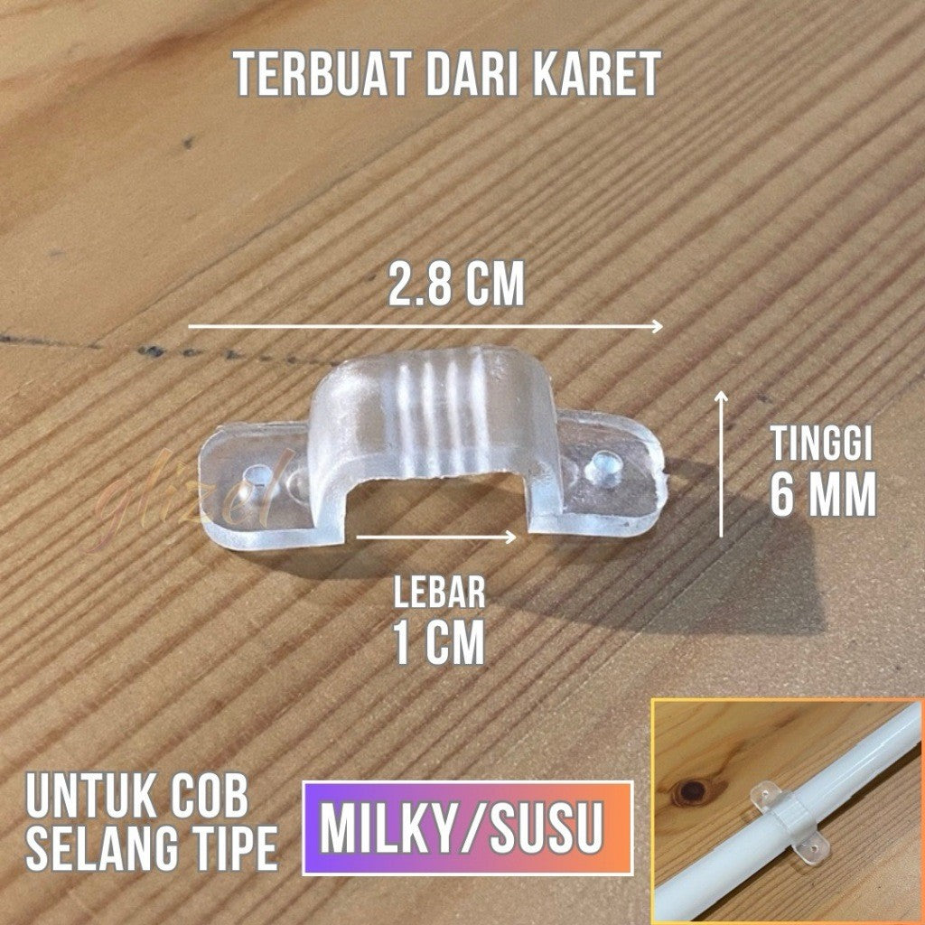 Klem Lampu Selang COB Led Strip 220v Waterproof Taman Silikon