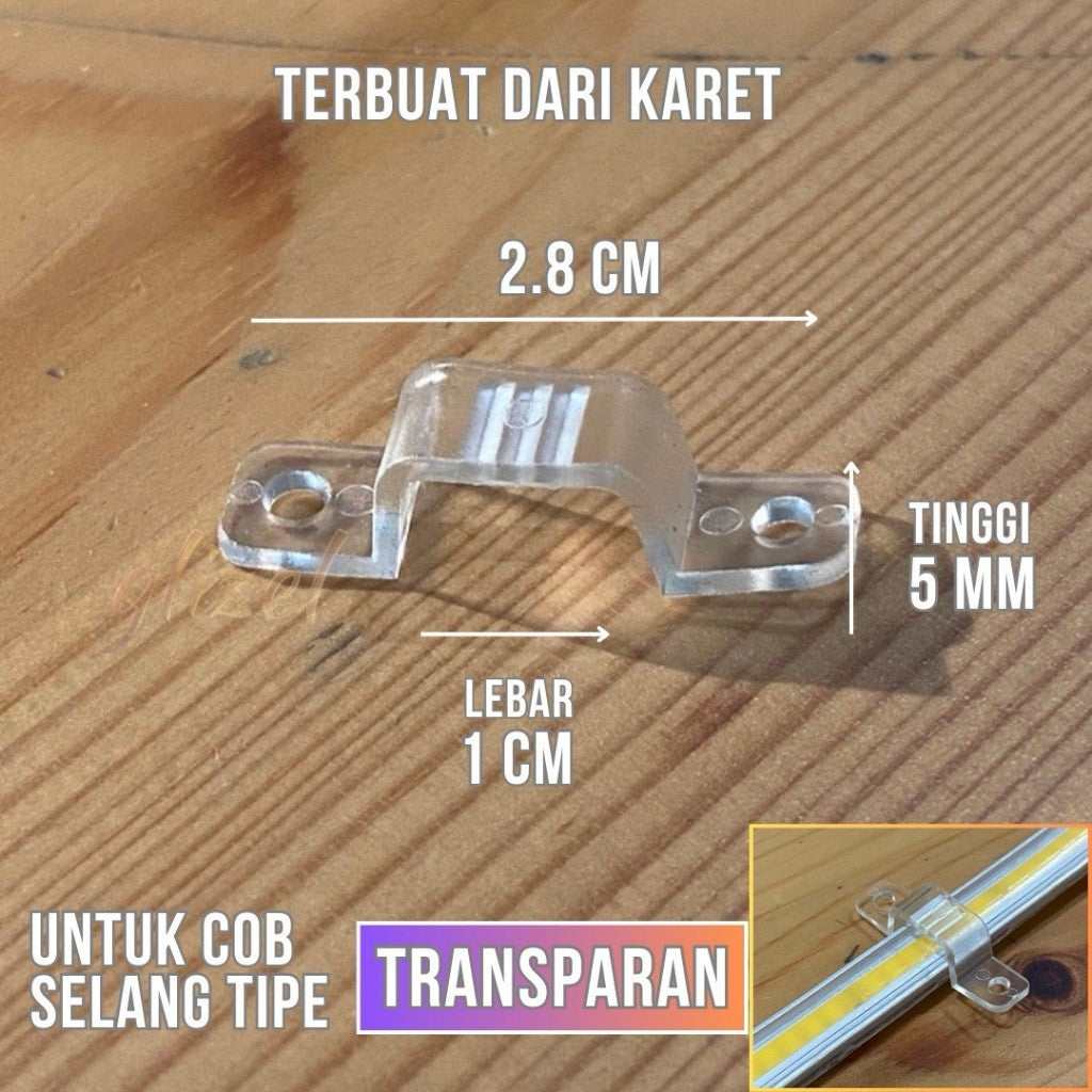 Klem Lampu Selang COB Led Strip 220v Waterproof Taman Silikon