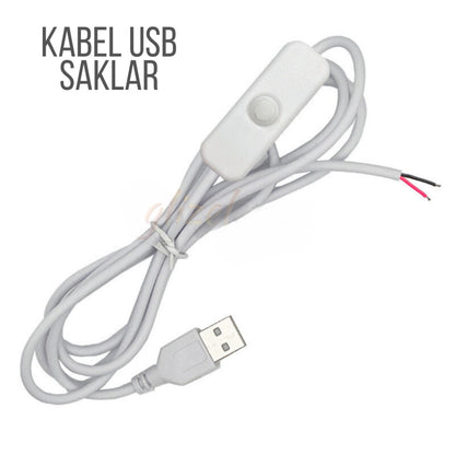 Kabel Usb Buntung Soket 8mm Dimmer Led Strip Switch On Off Tombol Saklar 5V