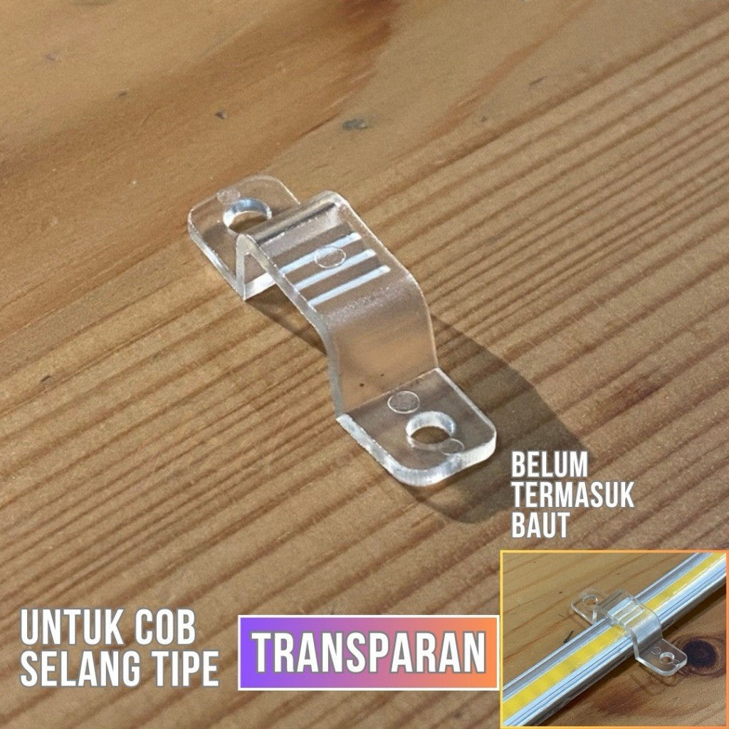 Klem Lampu Selang COB Led Strip 220v Waterproof Taman Silikon