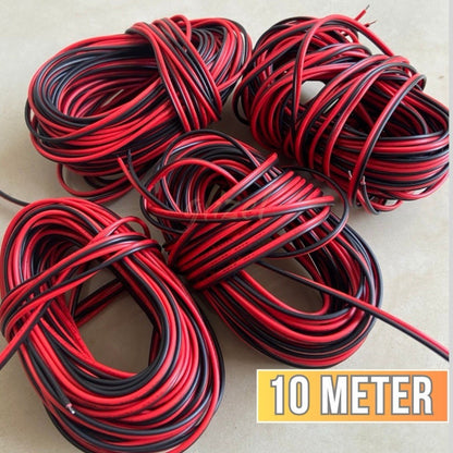 Kabel Listrik Merah Hitam Led Strip awg Trafo Sambungan Serabut Terminal