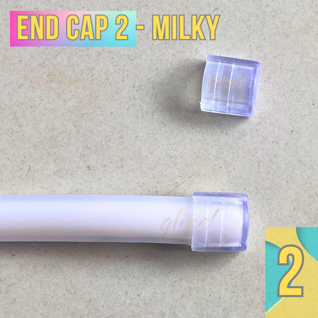 Penutup Lampu Selang Ujung COB Cover End Cap Hovlan HVKCG HVKSG Transparant Milky Slicone Tube Plug Anti Air