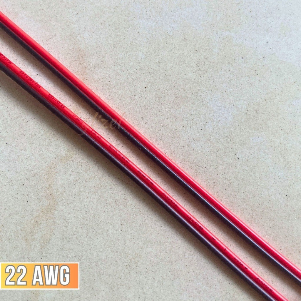 Kabel Listrik Merah Hitam Led Strip awg Trafo Sambungan Serabut Terminal