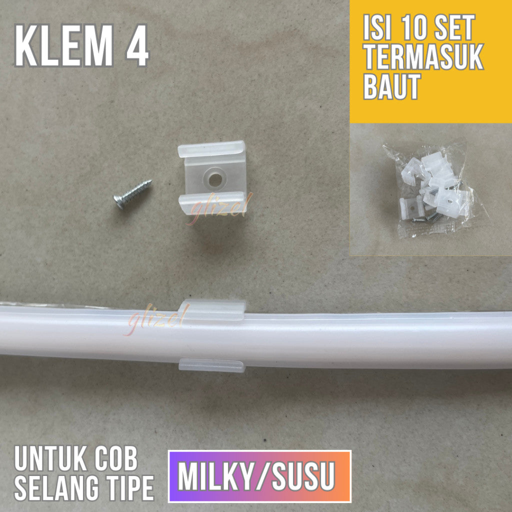 Klem Lampu Selang COB Led Strip 220v Waterproof Taman Silikon