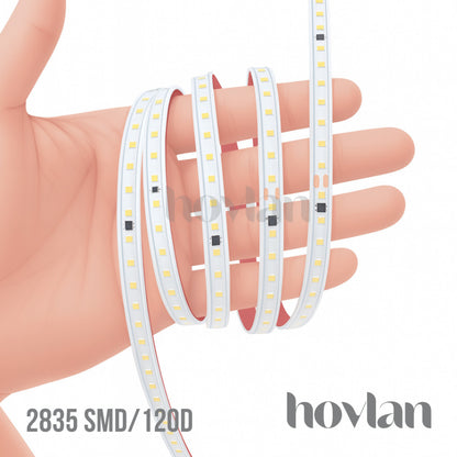 Lampu Led Strip Selang 2835 AC 220V Hovlan HVXS2210 Outdoor IP65 120 Mata Tanpa Trafo Anti Air Waterproof