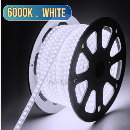 Lampu Led Strip Selang 2835 AC 220V Hovlan HVXS2210 Outdoor IP65 120 Mata Tanpa Trafo Anti Air Waterproof