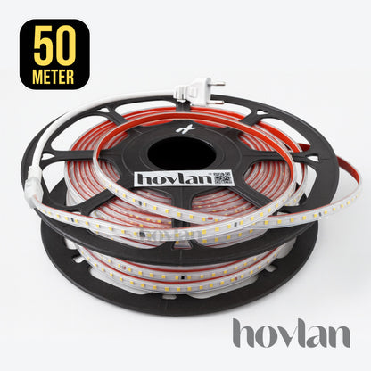 Lampu Led Strip Selang 2835 AC 220V Hovlan HVXS2210 Outdoor IP65 120 Mata Tanpa Trafo Anti Air Waterproof