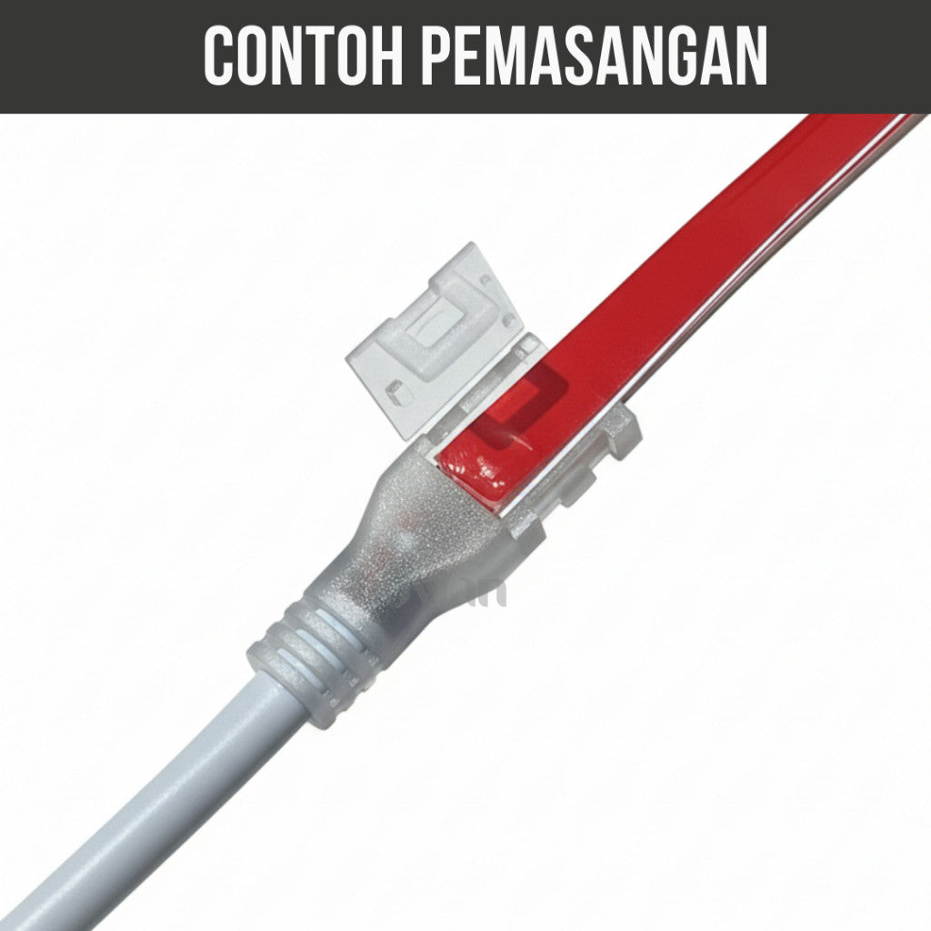 Soket Lampu Selang 2835 AC 220V Colokan Kabel Led Strip IP65