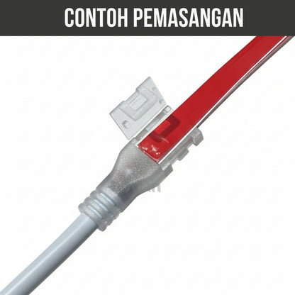 Soket Lampu Selang 2835 AC 220V Colokan Kabel Led Strip IP65