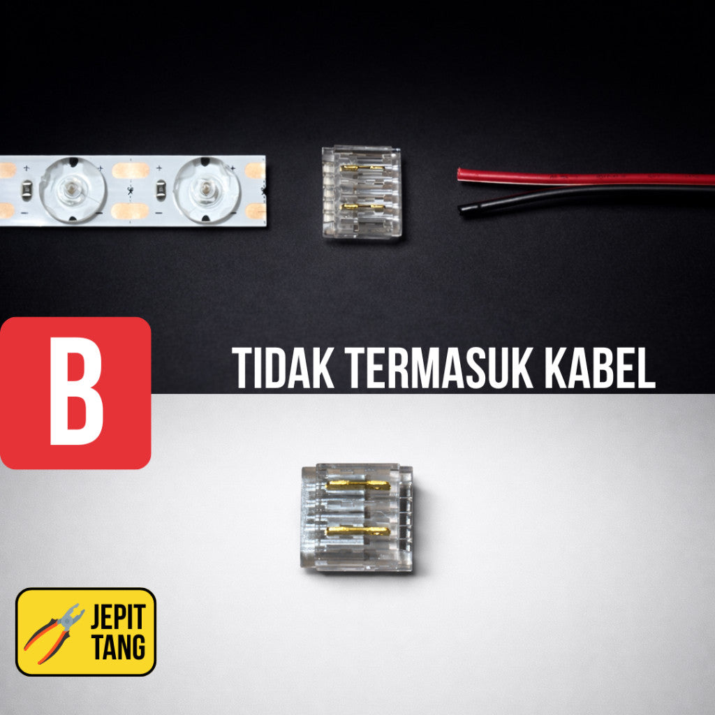 Soket Konektor 11mm Led Strip Lens Diffuse Hovlan HVS2416L Lensa Neon Box Membran Tanpa Solder Sambungan Sudut