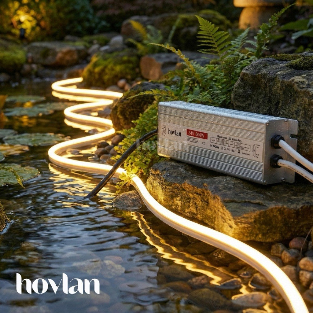 Trafo 24v Hovlan Outdoor Anti Air Waterproof IP67 Adaptor