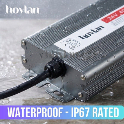 Trafo 24v Hovlan Outdoor Anti Air Waterproof IP67 Adaptor