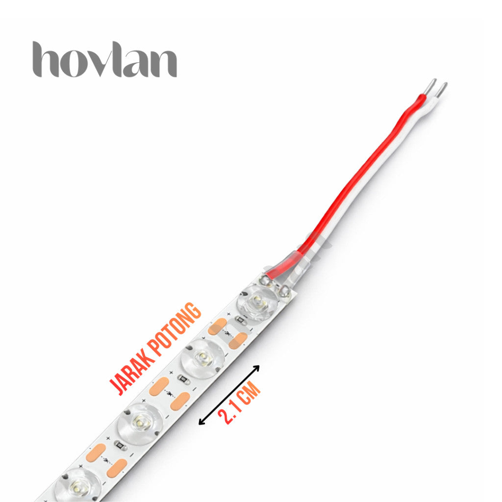 Led Strip Hovlan 24v HVS2416L Lens Diffuse Difus Plafon Kain Membran PVC Neon Box Backlit Barrisol Plafon Stretch Ceiling Lampu Lensa 11 mm
