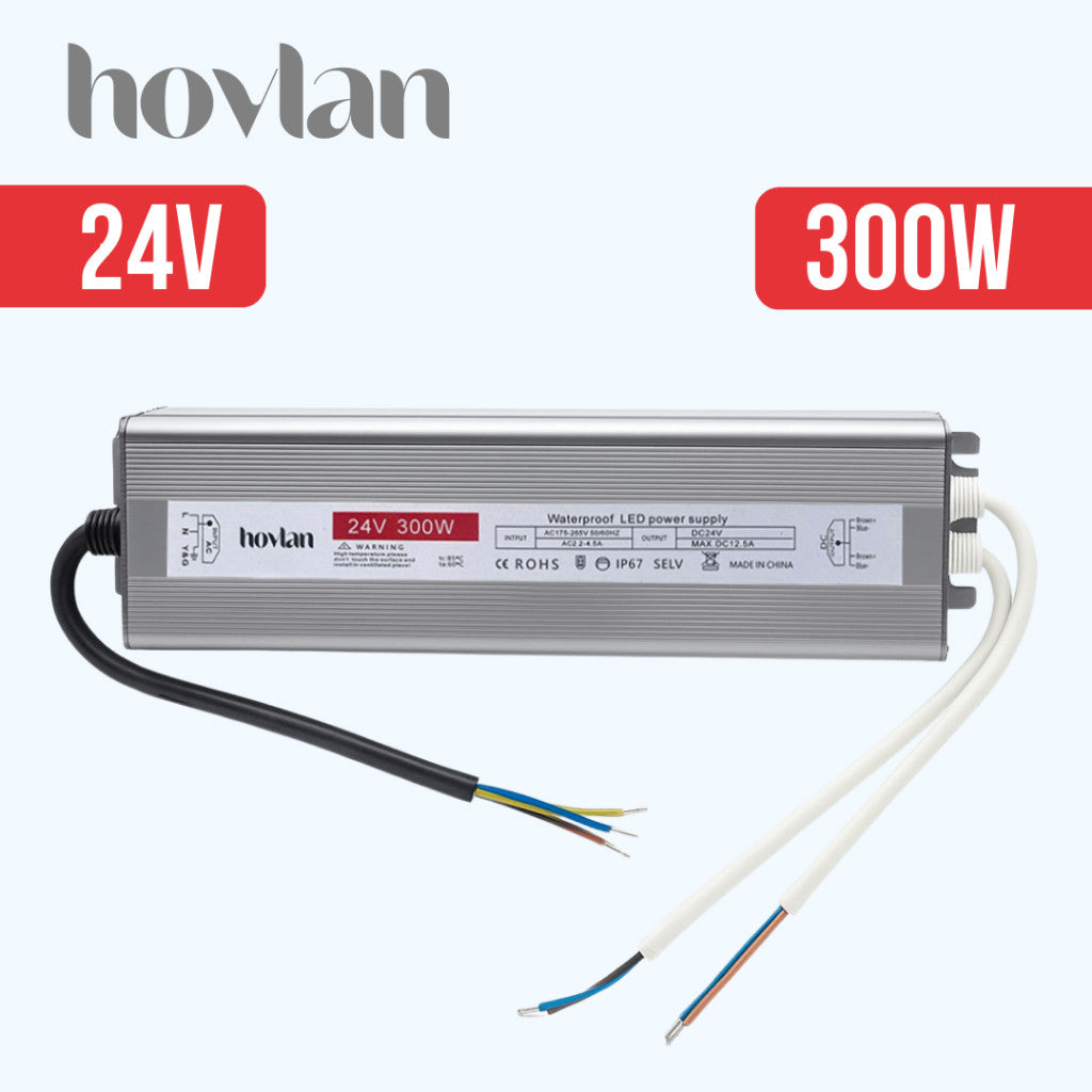 Trafo 24v Hovlan Outdoor Anti Air Waterproof IP67 Adaptor