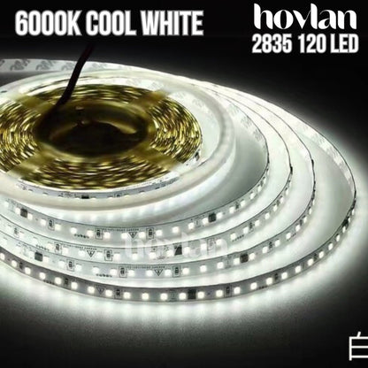 Led Strip AC 220V 2835 120 Mata Hovlan HVXS2210 Tanpa Trafo 12W Lampu Interior Indoor Lemari Plafon Drop Ceiling