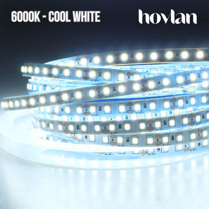 Led Strip 2835 24V Hovlan HVS2412 10 Meter 120 Mata Rapat Flexible Lampu Pita Interior 12w 3528