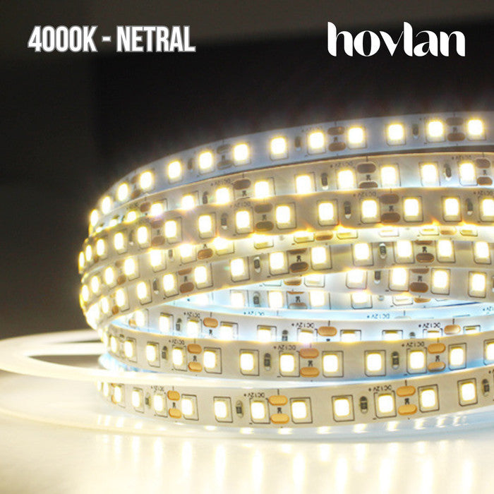Led Strip 2835 24V Hovlan HVS2412 10 Meter 120 Mata Rapat Flexible Lampu Pita Interior 12w 3528
