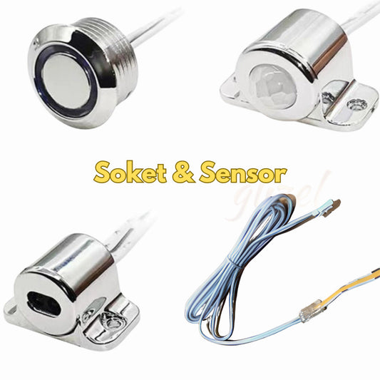 Sensor Soket Led Strip 8mm Cob Lemari Dupont Gerak Sentuh Pintu Dimmer