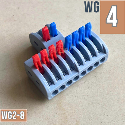 Sambungan Konektor Kabel Listrik Terminal Block Tanpa Solder Tuas Lever Soket Jepit