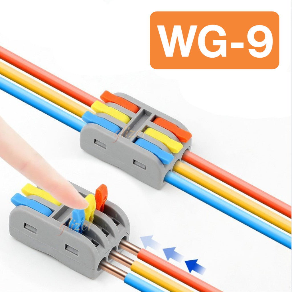 Sambungan Konektor Kabel Listrik Terminal Block Tanpa Solder Tuas Lever Soket Jepit