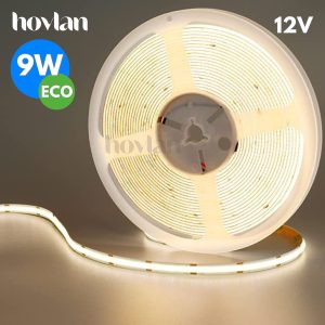Led Strip COB Lampu 12V 9 Watt Dotless Flexible Tanpa Titik 3000K WarmWhite - Hovlan