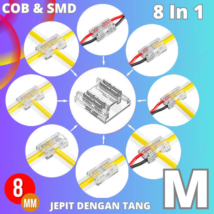 Konektor 2835 SMD 8 mm Soket Sambungan Lampu Led Strip - Gambar 14