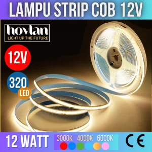 Lampu Strip Led Cob 12V 10 meter Selang Pita Hias Flexible