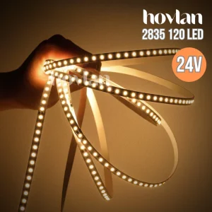 Led Strip 2835 24V 10 Meter 120 Mata Rapat Flexible Lampu Pita Interior 12w 3528
