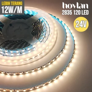Led Strip 2835 24V 120 Mata Rapat Lampu Pita Interior 12w 3528 Flexible