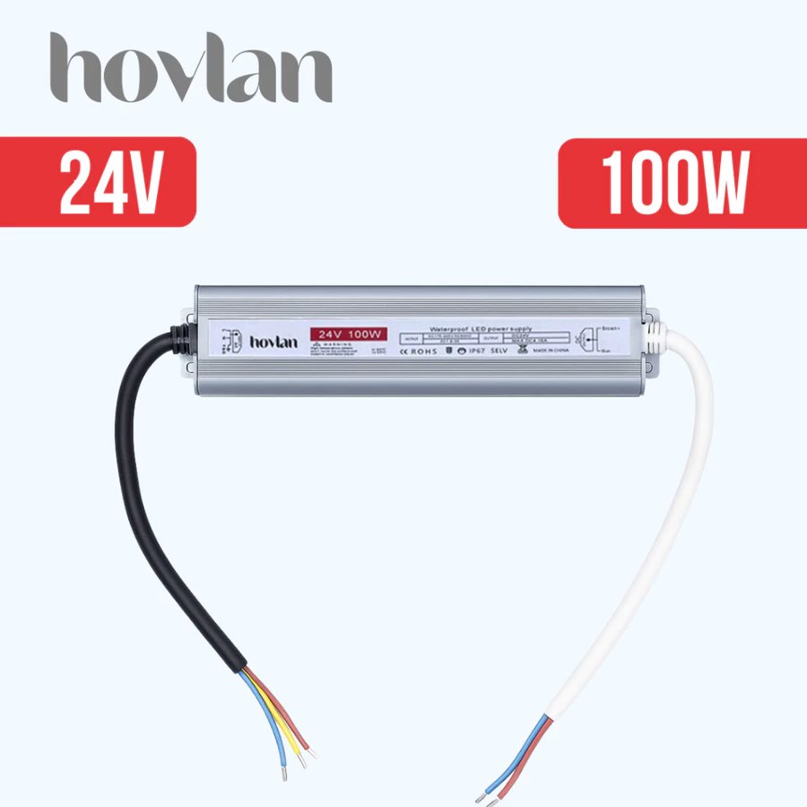Trafo 24v Hovlan Outdoor Anti Air Waterproof IP67 Adaptor - Gambar 2