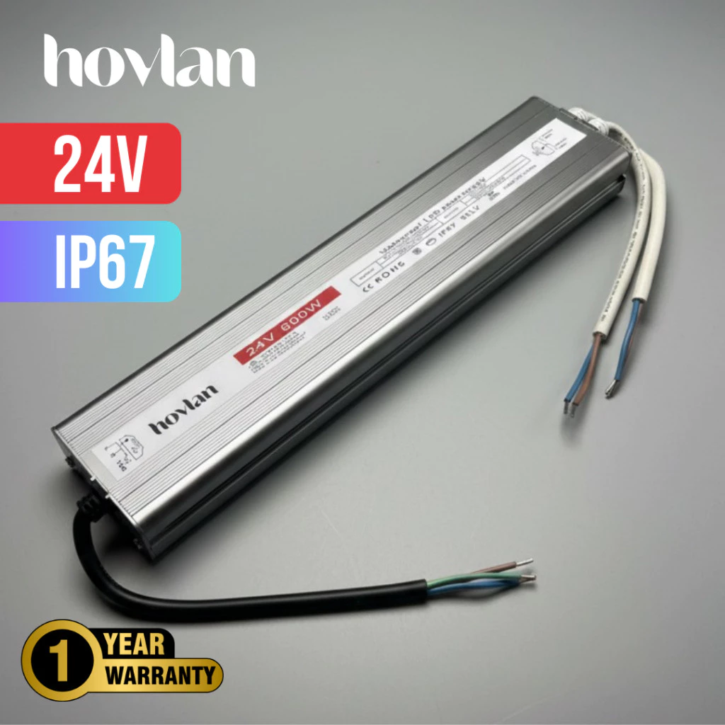 Trafo 24v Hovlan Outdoor Anti Air Waterproof IP67 Adaptor