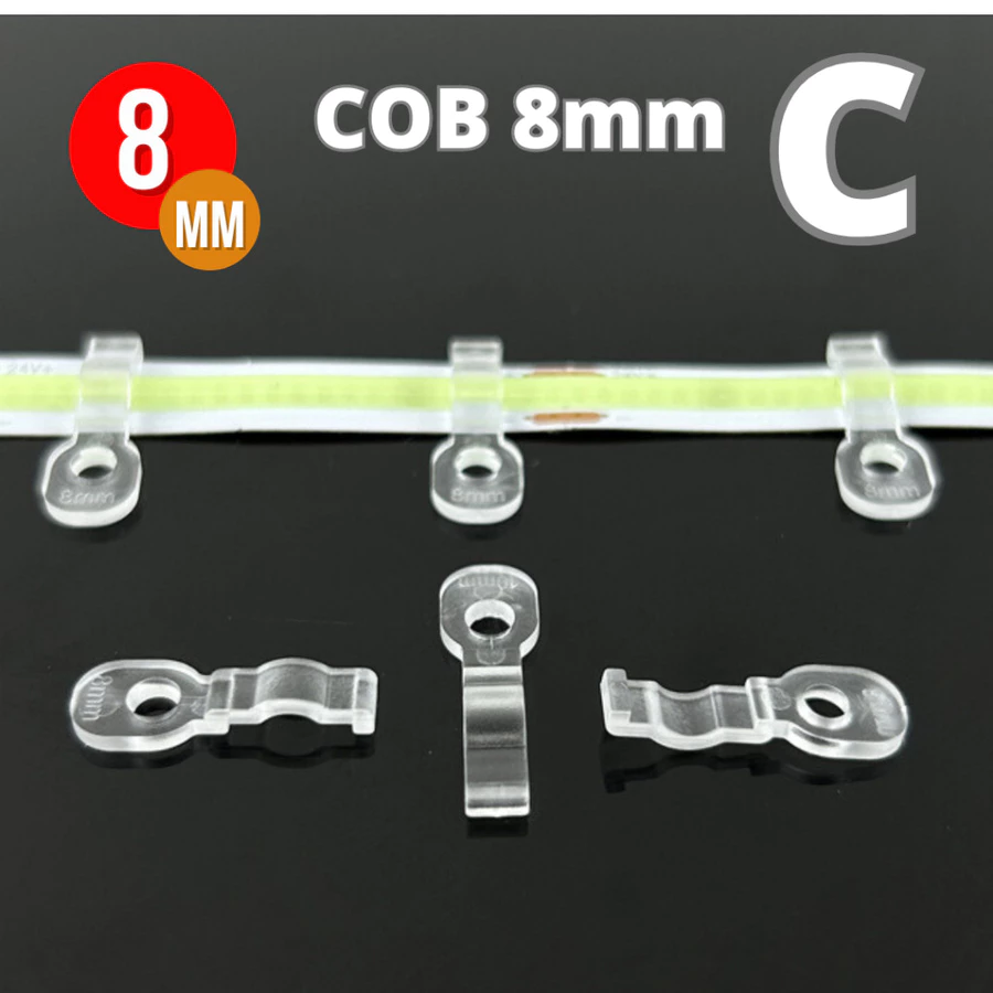 Klem Led Strip Cob Smd 2835 5050 8mm 10mm Slot Baut - Gambar 4