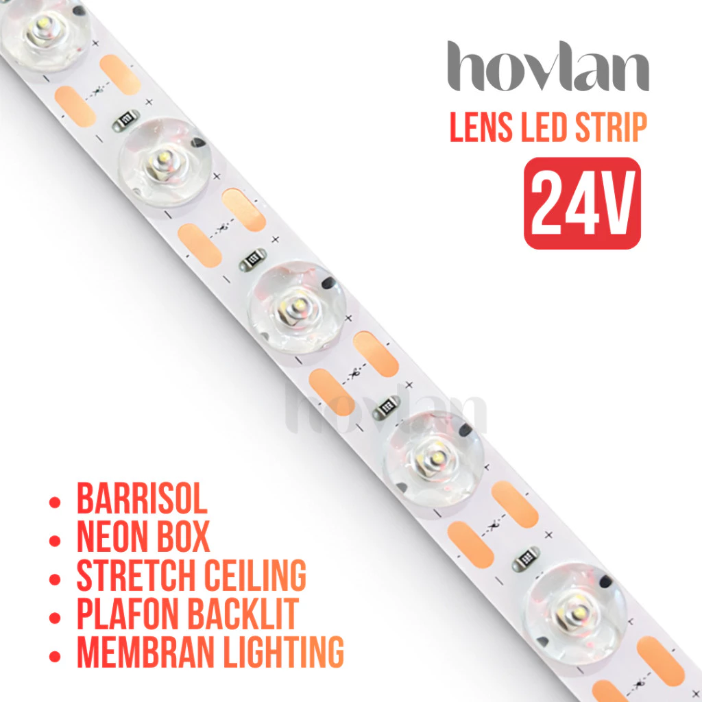 Led Strip Hovlan 24v Lens Diffuse Difus Plafon Kain Membran PVC Neon Box Backlit Barrisol Plafon Stretch Ceiling Lampu Lensa 11 mm